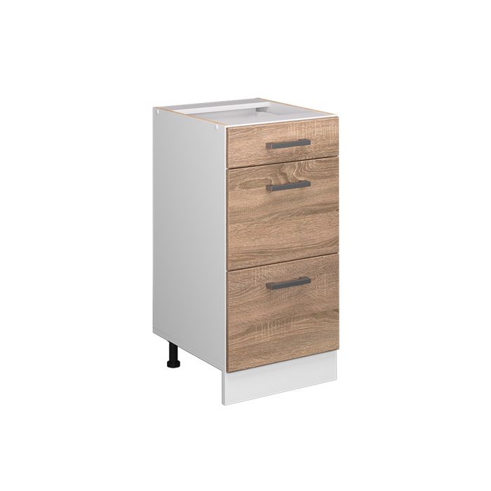 Vicco Cuisine en Angle R-Line, Sonoma/Chêne doré, 247x46cm