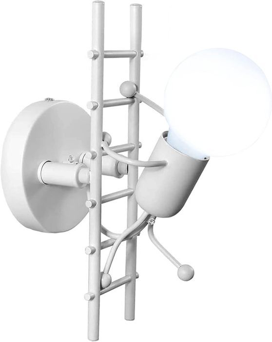 WOTTES Applique Murale Interieur Petit Gens Fer Moderne Lampe de mur Industrielle Lampe Murale de Style Simple pour Couloir