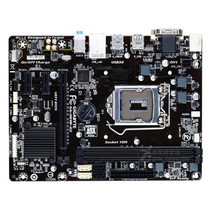 Carte mère GIGABYTE H81M-D2 Intel H81 Socket LGA1150 2xDDR3 SDRAM 16GB Micro ATX Reconditionné - Gigabyte reconditionné disponible sur Cdiscount Seconde Vie