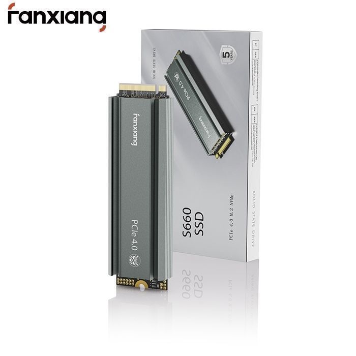 Fanxiang SSD 1To PCIe Gen4 NVMe M.2 SSD Interne Jusqu’à 5.000 Mo/sDisque Dur SSD  Parfaitement Compatible avec PS5