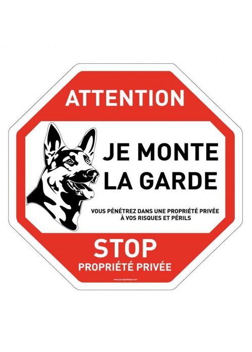 Panneau Propriété Privée - Attention Au Chien - Panneau D
