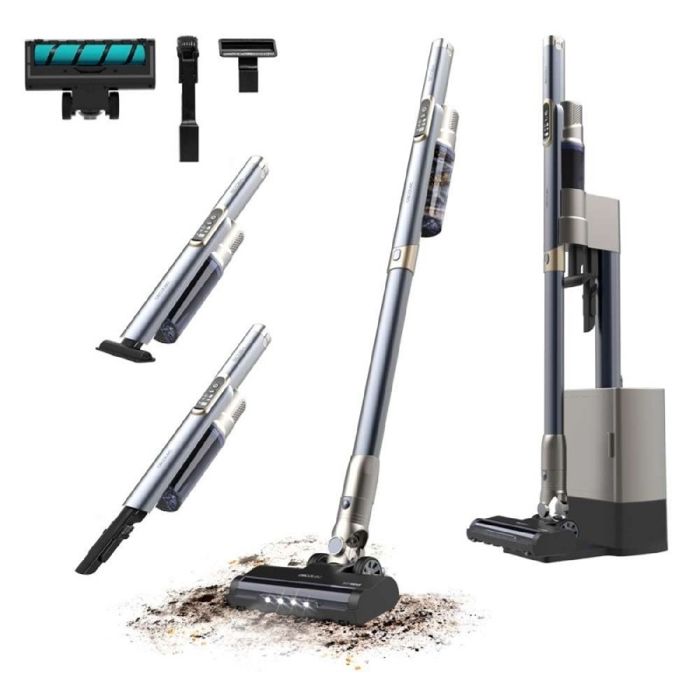 Cecotec Aspirateur Balai sans Fil avec Base de Vidange Scoba 2100 Station. 210W Moteur Numérique Brushless