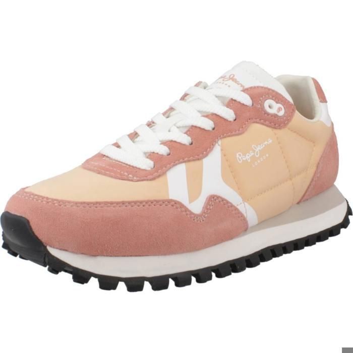 Pepe Jeans Sport > Zapatillas Mujer Modèle Chaussure Pepe Jeans Modèle Brit-on Print W - Coleur Orange