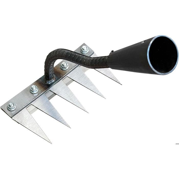 Râteau à 7 Dents En Fer Pour Jardin - Désherbage, Nivellement, Ameublissement Du Sol