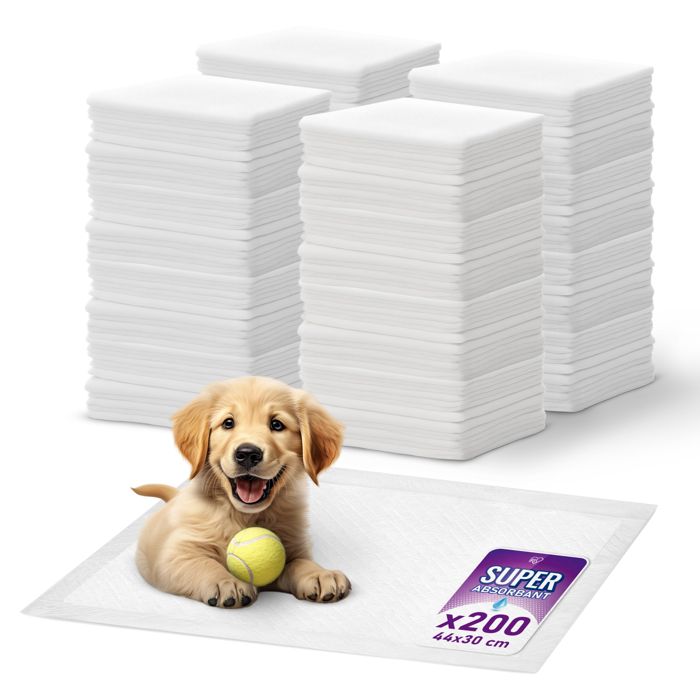 Comparer les prix de Iris Ohyama Lot de 200 Alaises Pour Chien Jetable 44x30 Tapis Educateur pour Chiot 5 Couches