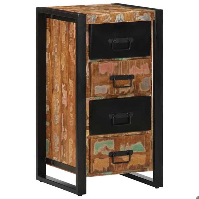 SALE 2025Meuble bas bahut vaisselier - Armoire à tiroir multicolore 40x40x90 cm bois de récupération2675 Kg 8269