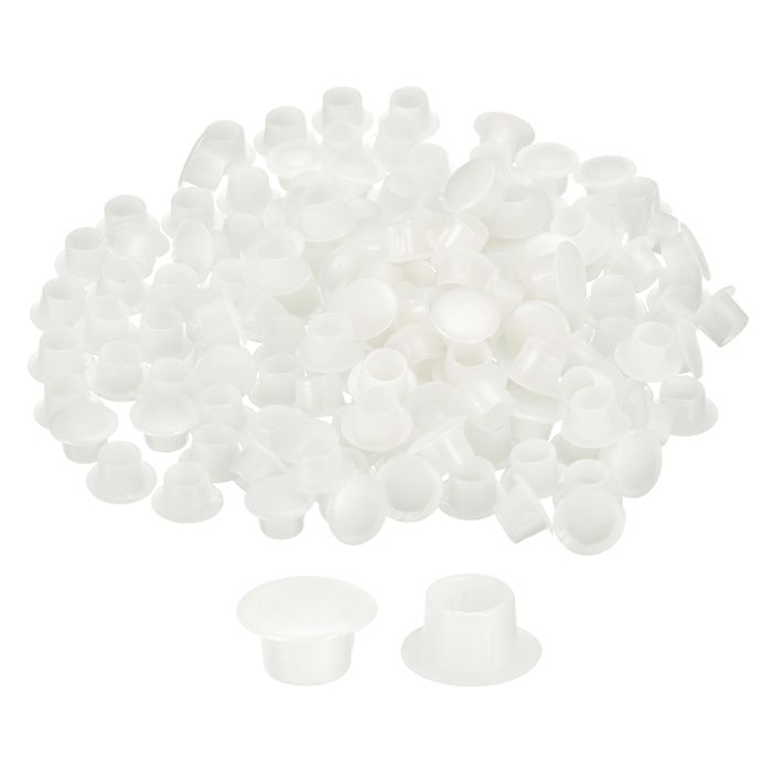 Lot 20 Bouchons Silicone Haute Température T 10 Mm – Diamètre Montage 7 Mm – Blanc – Revêtement Poudre, Peinture, Anodisation