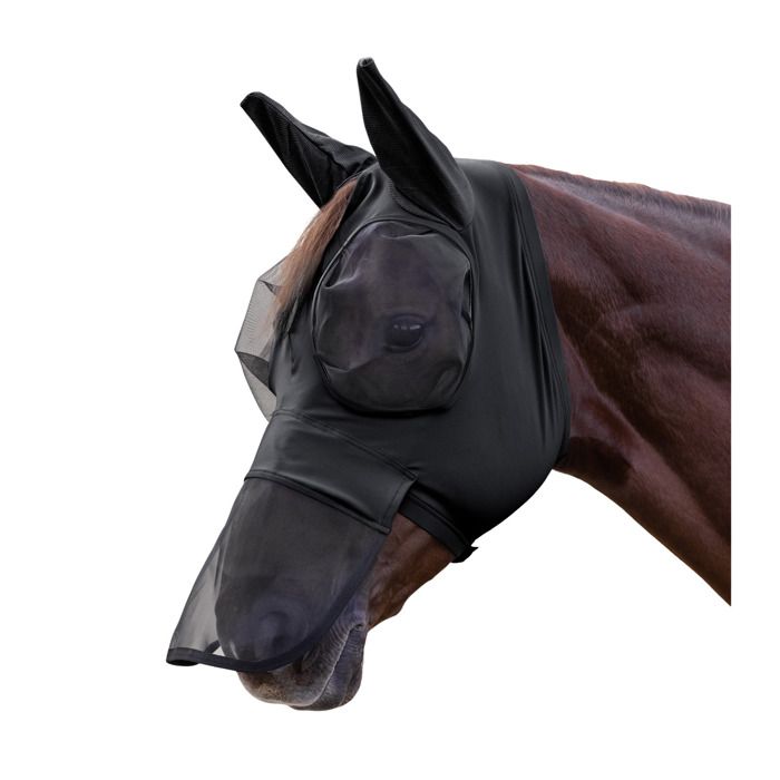 Meilleurs prix pour Masque anti-mouches pour cheval avec protection nasale Waldhausen Puck - Noir - XFull