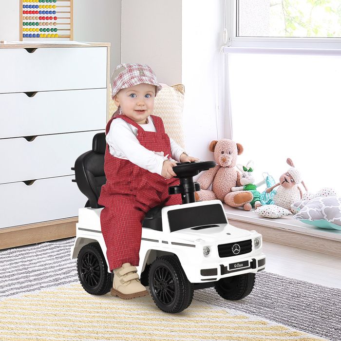 AIYAPLAY Porteur trotteur enfants voiture licence Bentley Bentayga 18-36 mois coffre - klaxon - 67 x 29 x 39 cm blanc | France