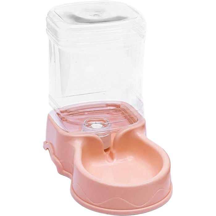 Distributeur automatique de nourriture pour animaux desservoir buveur de 3 5L pour chats et chiens Rose Distributeur automatique de nourriture pour animaux desservoir buveur de 3 5L pour chats et chiens Rose