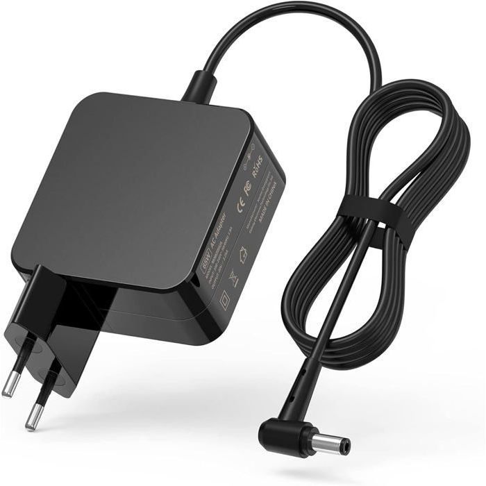 Chargeur 65W Lenovo Thinkpad - Pinte Carrée Jaune - Compatible T470, T460, X270, Yoga, E, L Séries