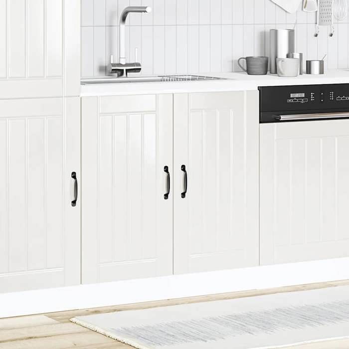 En solde Meuble base de lavabo Grand espace de rangement Pieds réglables Lucca blanc brillant bois ingénierie A820
