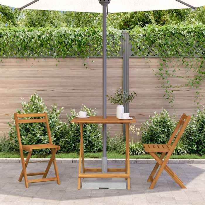 Table pliable - 70x70x75 cm - Bois dacac - MODERNE Table pliable de jardin 70x70x75 cm Bois dacacia massif 68591