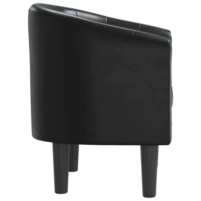 Noir CHAISE/FAUTEUIL - SARAZYJ - 70x56x68cm - Chaise cabriolet - noir - similicuir Hot16279560