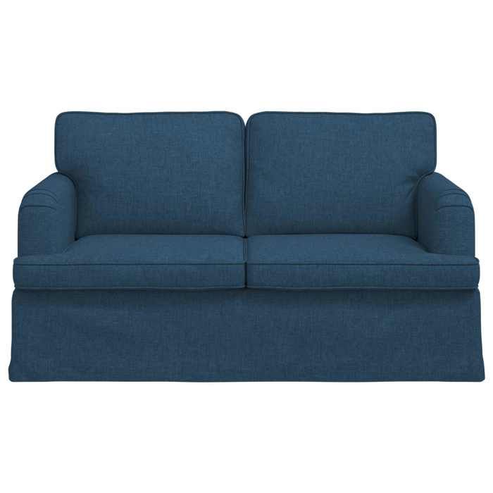 SOFA 2 PERSONNES - Petit Canapé - 2 PLACES - Bleu 144x80x85 cm tissu C6088