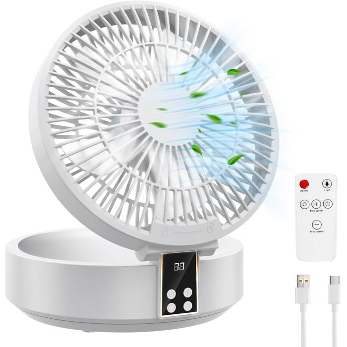 Petit Ventilateur Usb Silencieux De Table Très Silencieux Et Puissant-Batterie