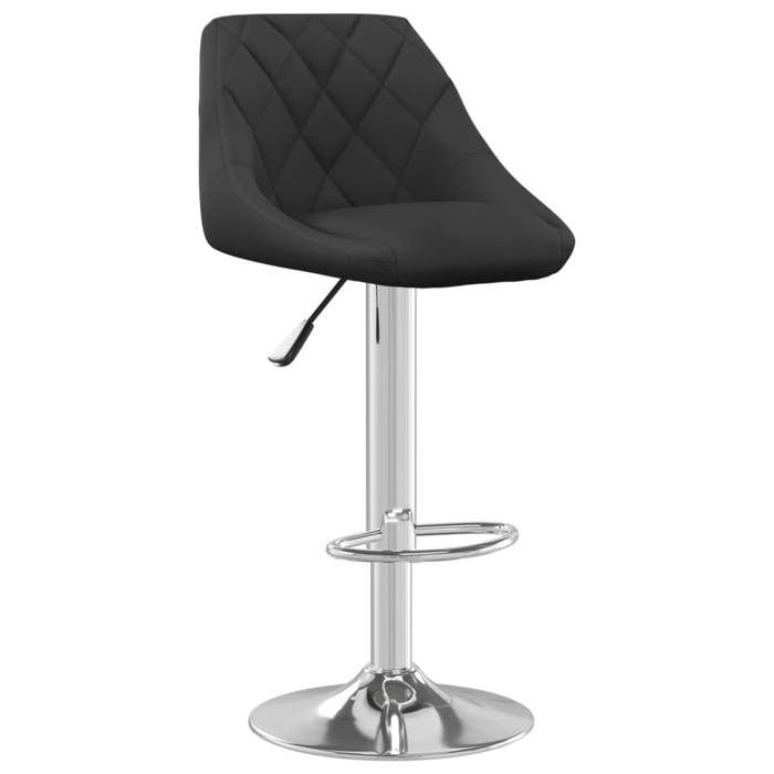Les SoldesTabouret de bar - Tabouret Cuisine - (1 pc) - Siège haute - Noir Velours(46x44x(82-103) cm) oei85l