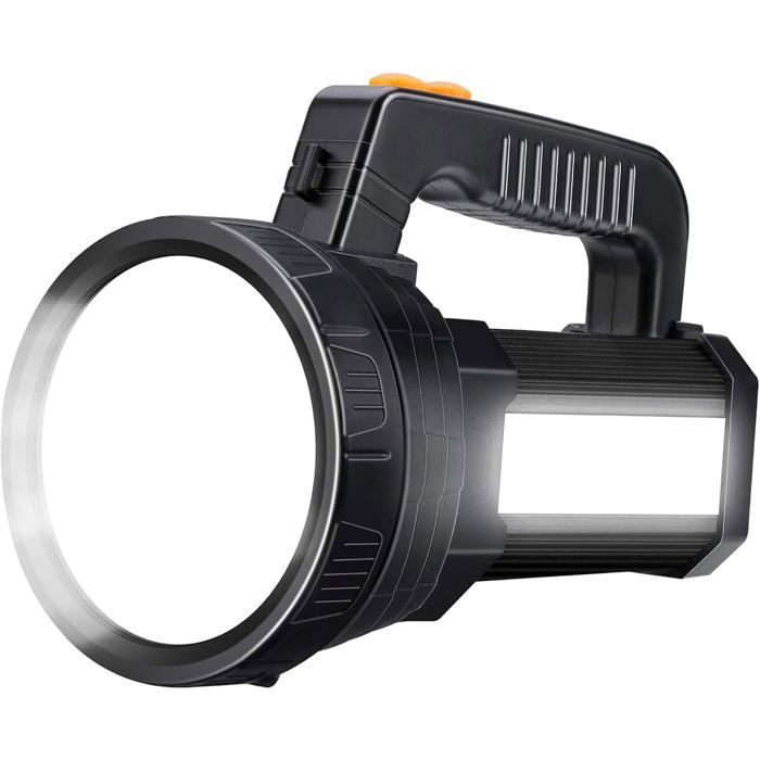 lampe torche LED rechargeable - 4050 lumens - 6 modes d’éclairage - Portée 800 m - Batterie 10000 mAh