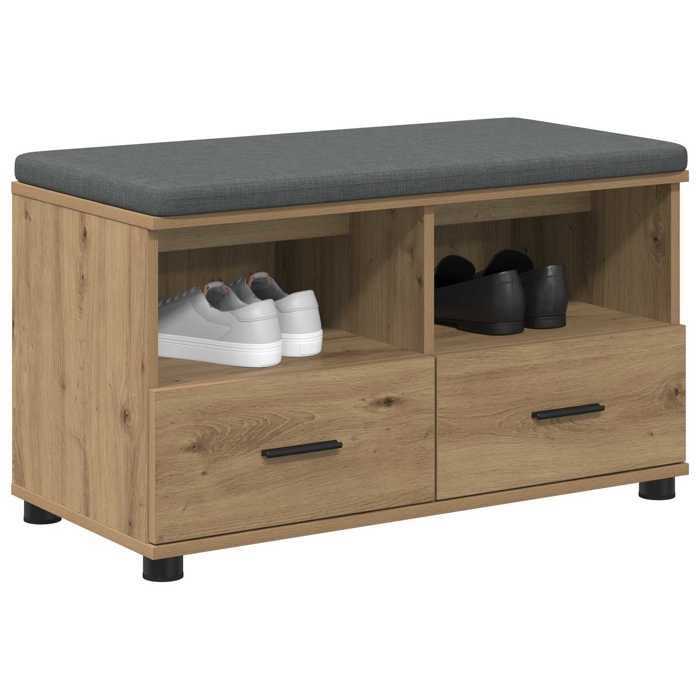 Meuble de couloir - Banc dentrée - pour salon -Chêne artisanal - 80x38x46 cm - design élégant - pour maison(71474）