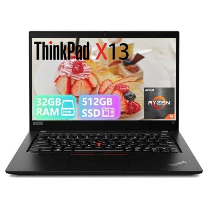 ThinkPad X13 Gen 1 Ordinateur Portable Professionnel 13 3 FHD AMD Ryzen 5 Pro 4650U 32 Go de RAM SSD de 512 Go Clavier QWERTY