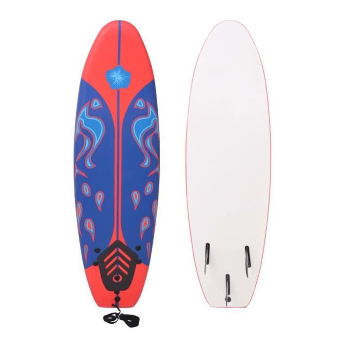 Planche de surf Bleu et Rouge 170 cm-AKO7677430591663
