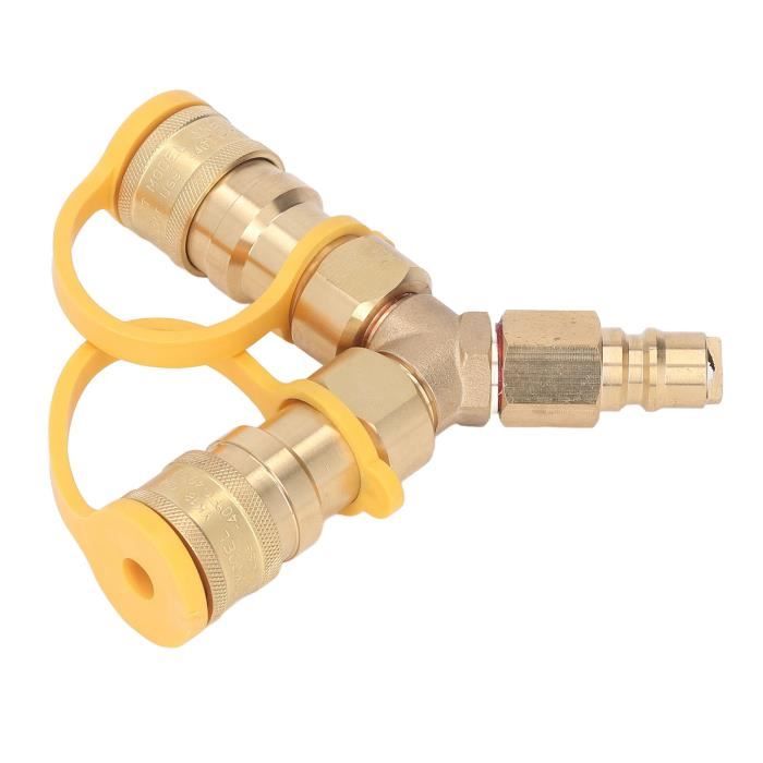 Adaptateur De Tuyau De Gaz En Y Pour Barbecue - Filetage 5/8"-18UNF - Connexion Double Sortie - Résistant Haute Température