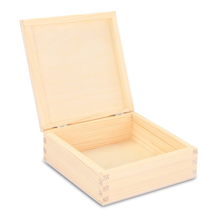 Petite boite en bois - coffret bois peindre decoupage caisse en bois avec couvercle à décorer box rangement