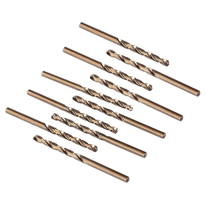 HPMAISON 10 Piezas Juego De M35 HSS Brocas De Cobalto 3.5mm Broca Espiral Para Acero Inoxidable, Metal, Cobre, Aluminio, Plástico, Madera
