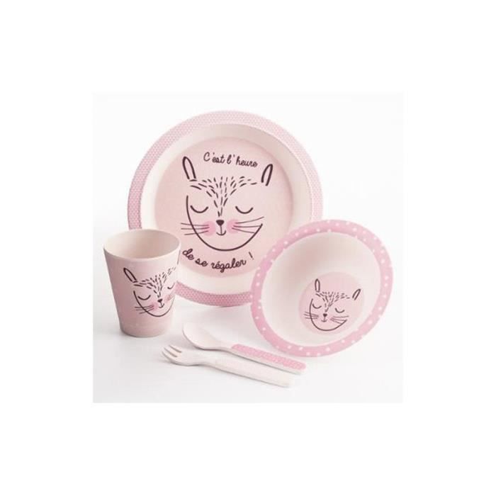 Tom & Zoé Coffret Repas Bébé 5 Pièces Fille 