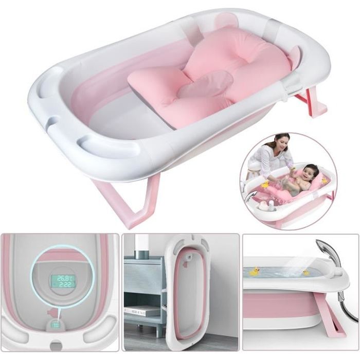 🥰 baignoire pliable beaba neuve bebe rose poudré lining pvc interieur  exterieur