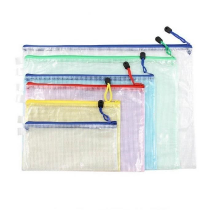 A4 Couleur Al?�atoire - 10 Pochettes Transparentes Avec Zip, En Pvc, Rangement Imperm?�able Ou 