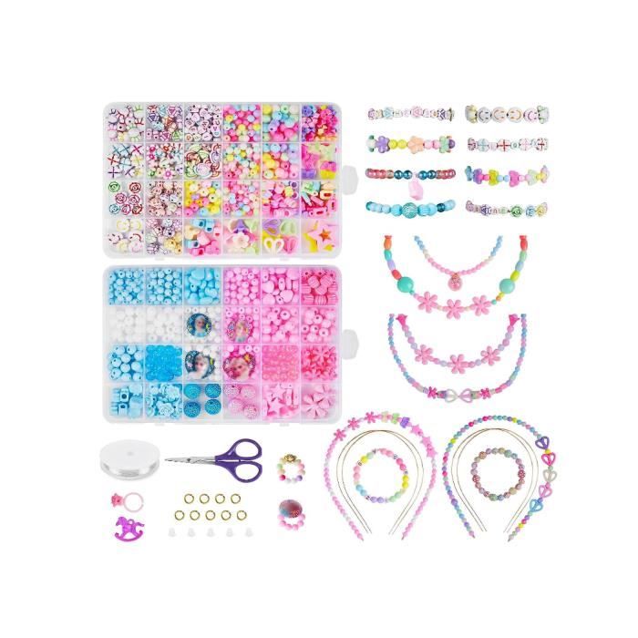 Perles pour Bracelet,2PCS Ensemble de Perles Bricolage Enfants