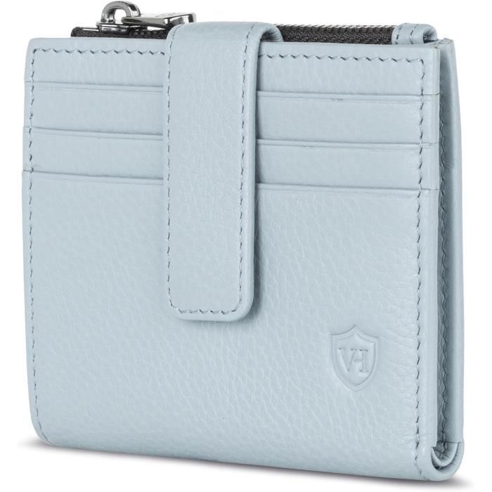 Étui à Cartes Simili Cuir Luojuny - Portefeuille Compact Avec Fermeture Magnétique Abricot