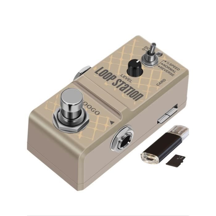 Pédale Looper Amuzik Pour Guitare - Loop Station Mini Avec 10 Min Boucle, Overdubs Illimités Et Carte SD