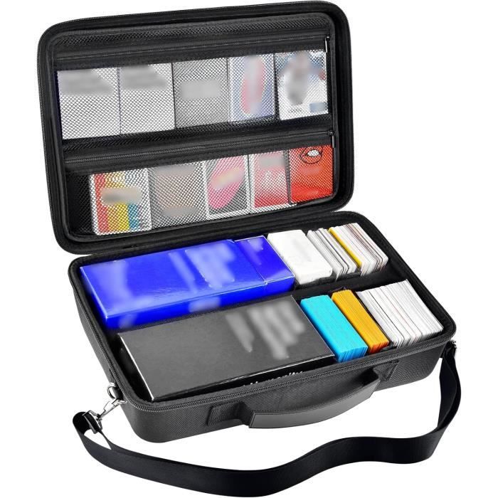 Sac Rigide Pour Cartes UNO Et Collection – Boîtier Compact 400 Cartes, Anti-Choc, Etanche, Poignée De Transport (Vert)