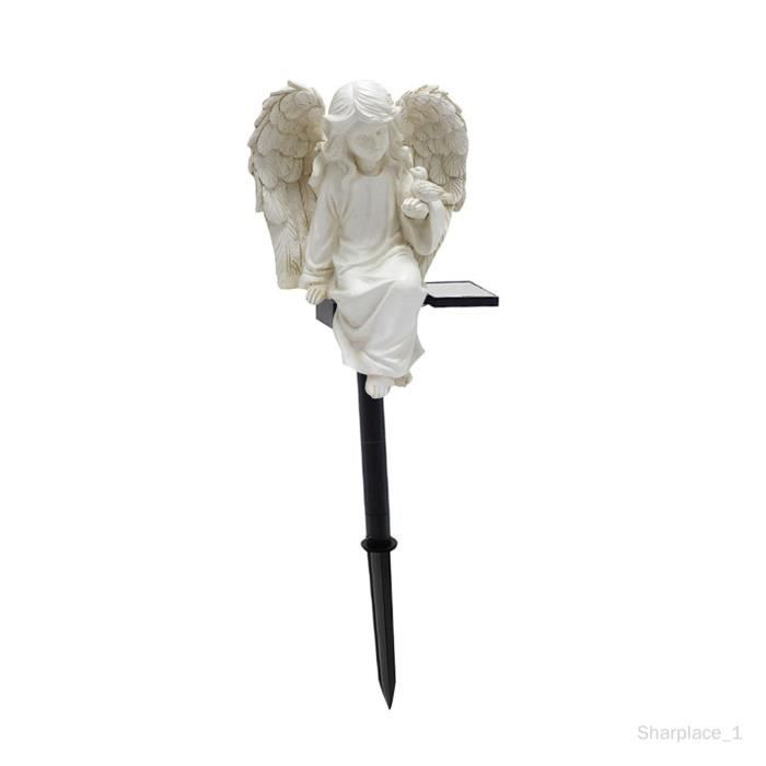 Ange - Figurines De Jardin Solaires Funéraires Pour L'extérieur - Résistant Aux Intempéries - Décoration Funéraire Pour Cimetière - Décoration De Jardin Extérieure