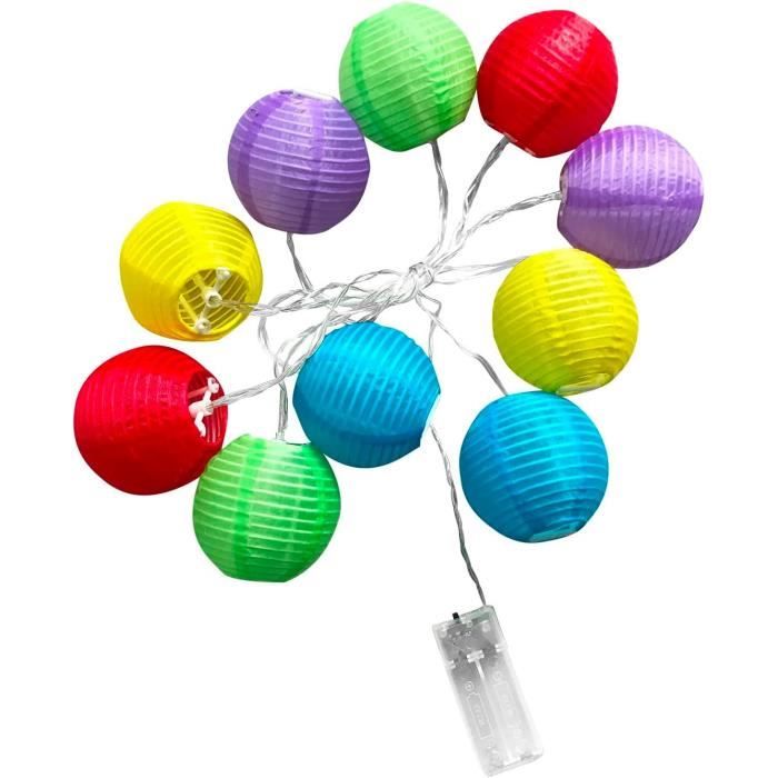 Guirlande Lumineuse Rotin 10 LED - Étanche - Piles - Extérieur/Intérieur