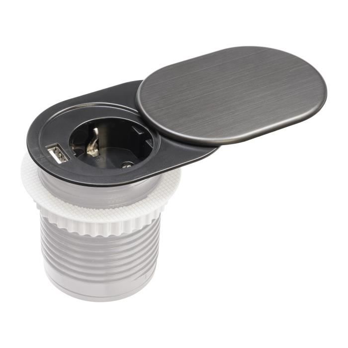 Lot De 3 Prises Mâles Européennes 250V 16A Avec Terre - Prise Renforcée En Caoutchouc Pour Maison, Bureau, Atelier