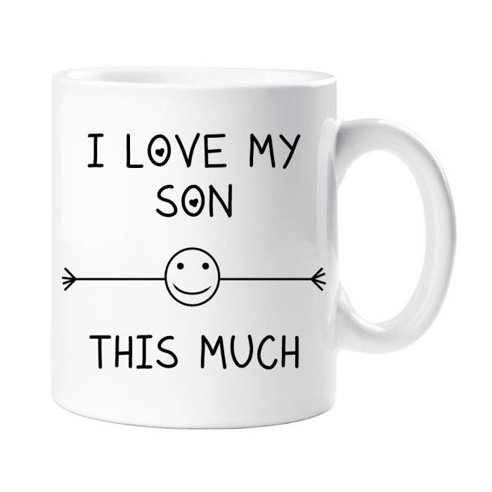 J Aime Mon Fils Cette Tasse Beaucoup Ami Papa Maman Cadeau D Anniversaire Nouveaute De Noel Humour Drole Fete Des Peres Fete Des Achat Vente Tablier De Cuisine Cdiscount