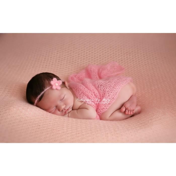 Backdrop Pose Bebe Disponible En 3 Tailles Modele Rose Poudre Achat Vente Couverture Plaid Bebe Cdiscount