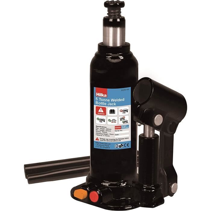 Cric Hydraulique Bouteille 5 Tonnes AUTOBEST | Levage 200-405mm - Compact Et Puissant