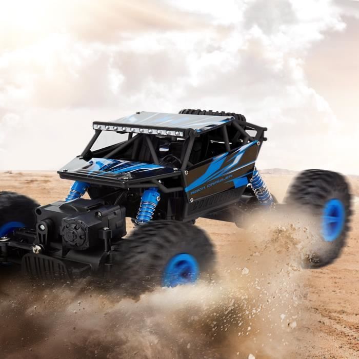 Voiture Télécommandé 4x4 véhicules tout terrain 4WD Échelle 1:18 2.4 GHz  Remote Control Voitures thermique enfant Buggy Car-Bleu - Cdiscount Jeux -  Jouets