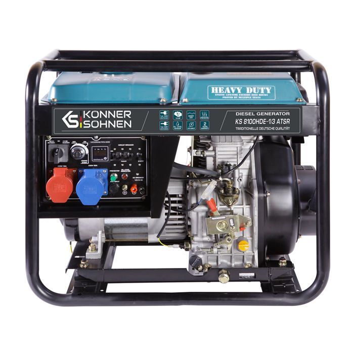 KS KA NNER SA HNEN Konner & Sohnen Groupe &eacute;lectrog&egrave;ne diesel 6.5kw monophas&eacute; - triphas&eacute; KS 8100HDE-1-3 ATSR 