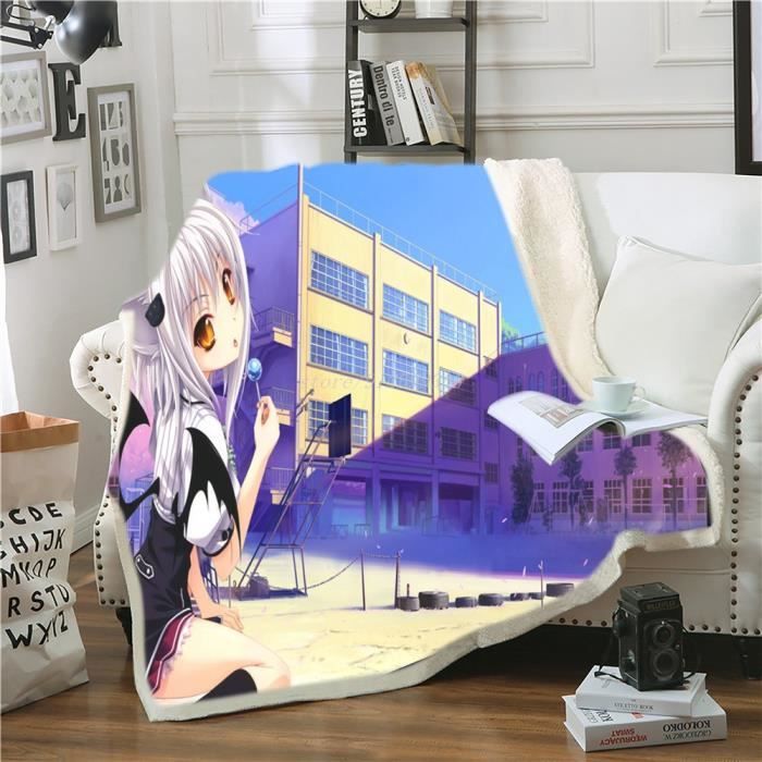 Couverture Polaire Flanelle Résumé Dessin Animé Animal Chat Microfibre