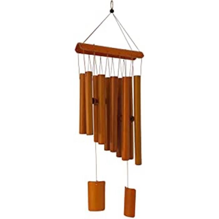 Carillon éolien Jardin - 12 Tubes Aluminium, Longueur Totale 59 Cm, Son Apaisant, Accroche S Incluse
