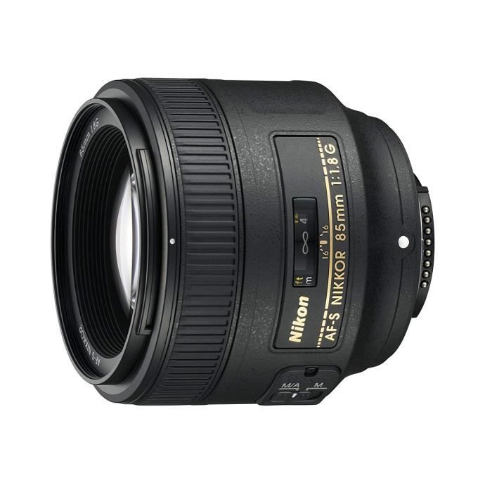 Objectif Nikon Nikkor AF-S 85 mm f-1.8G - Ouverture F/1.8 - Stabilisateur Optique