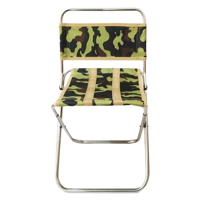 Chaise Pliante Vintage En Toile – Fabriquée En France, Idéale Pour Camping, Pêche Ou Extérieur