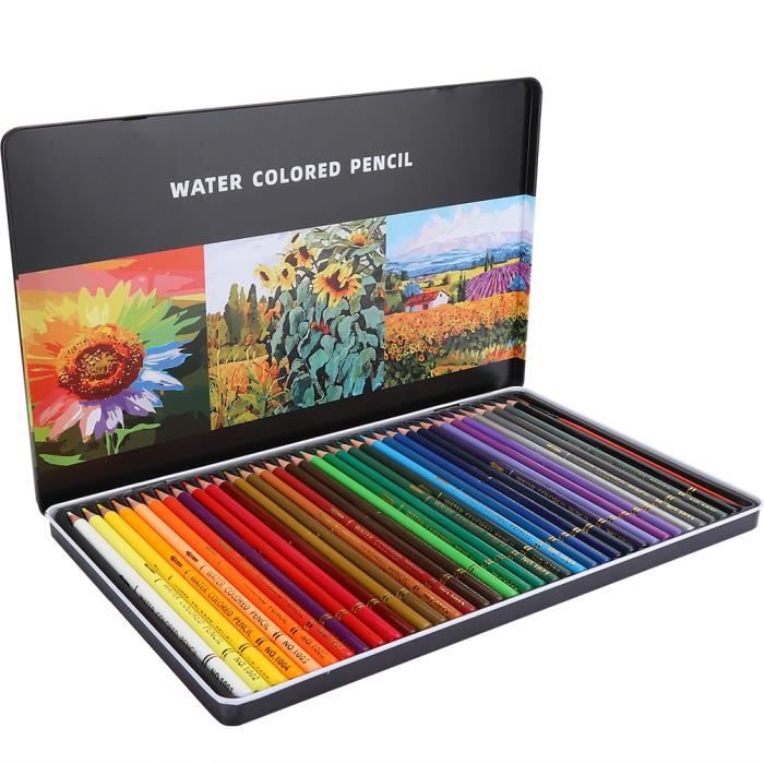 Crayon aquarelle, 36 couleurs dessin peinture crayons de couleur