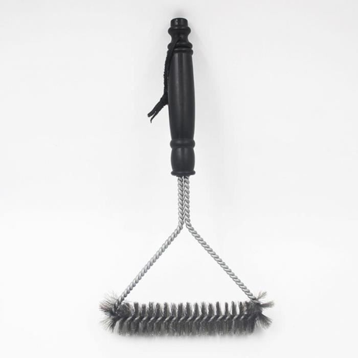 Brosse Nettoyage Barbecue 3 En 1 - Grattoir Et Tampon Laiton - Manche 37.5cm - Nettoyage Grille Et Plancha