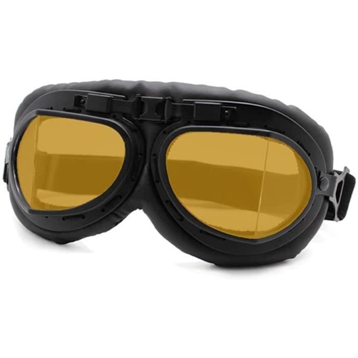 Lunette Moto Retro Moto Goggles Lunettes Vintage Moto Classic Goggles pour Harley Pilot Steampunk Casque De Cuivre A Velo VTT Cdiscount Auto